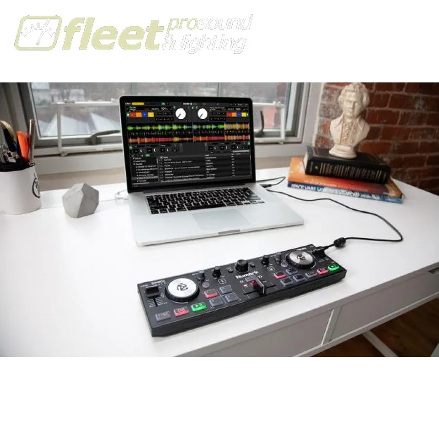 Numark DJ2GO2 Touch Pocket DJ Controller with Capacitive Touch Jog Wheels