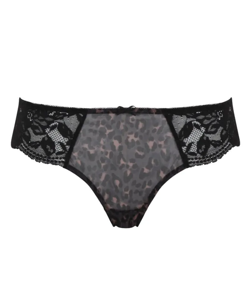 Panache Nina Brazilian Brief - Black Leopard