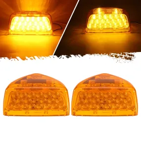 Partsam Triangle Amber LED Turn Signal Lights for Peterbilt Trucks