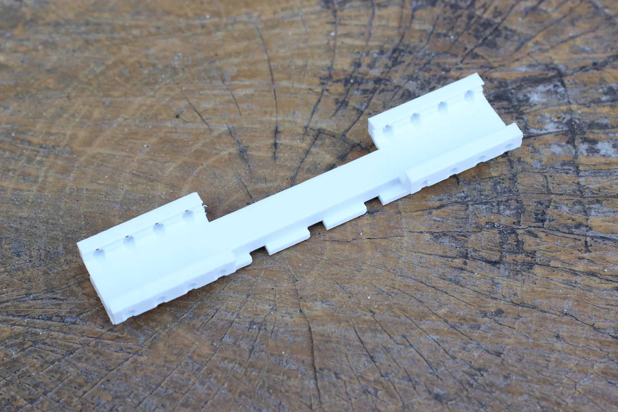 Picatinny Rail to Foam Dart Rail (7-Slots) Adapter for Airgun, Airsoft Gun, Foam Dart/Ball Blaster, and Paintball Marker - AirPower3D