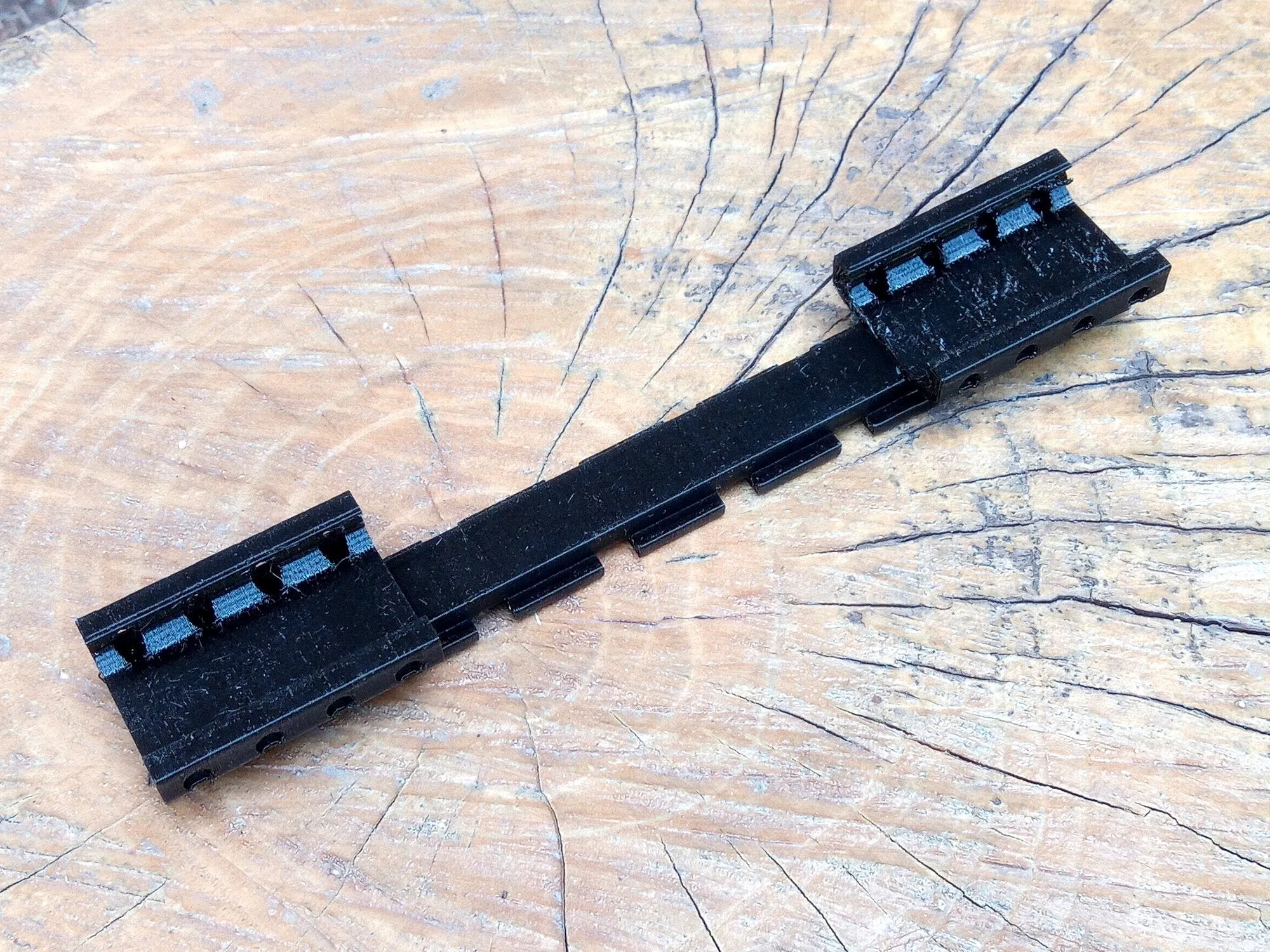 Picatinny Rail to Foam Dart Rail (8-Slots) Adapter for Airgun, Airsoft Gun, Foam Dart/Ball Blaster, and Paintball Marker - AirPower3D
