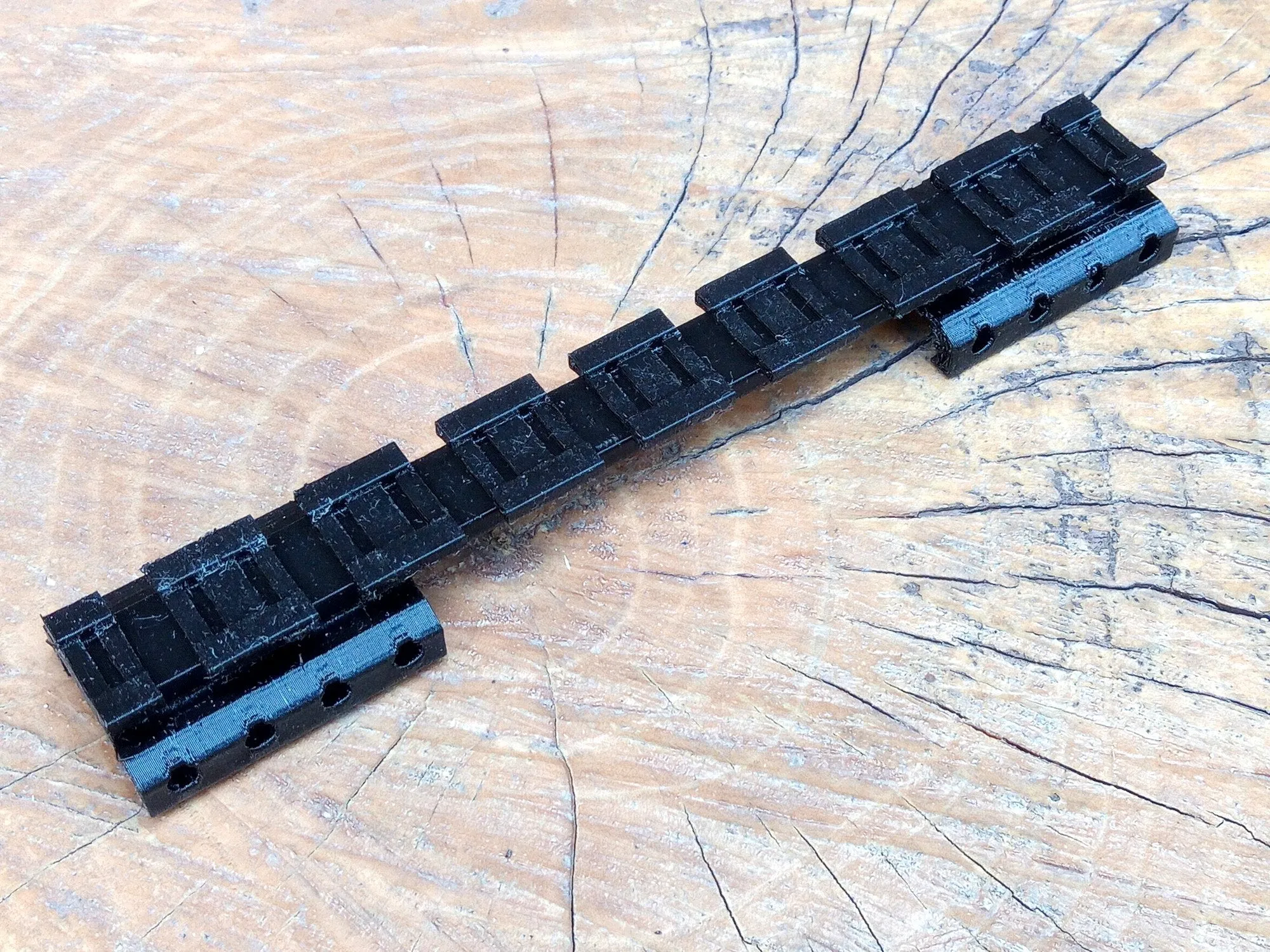 Picatinny Rail to Foam Dart Rail (8-Slots) Adapter for Airgun, Airsoft Gun, Foam Dart/Ball Blaster, and Paintball Marker - AirPower3D