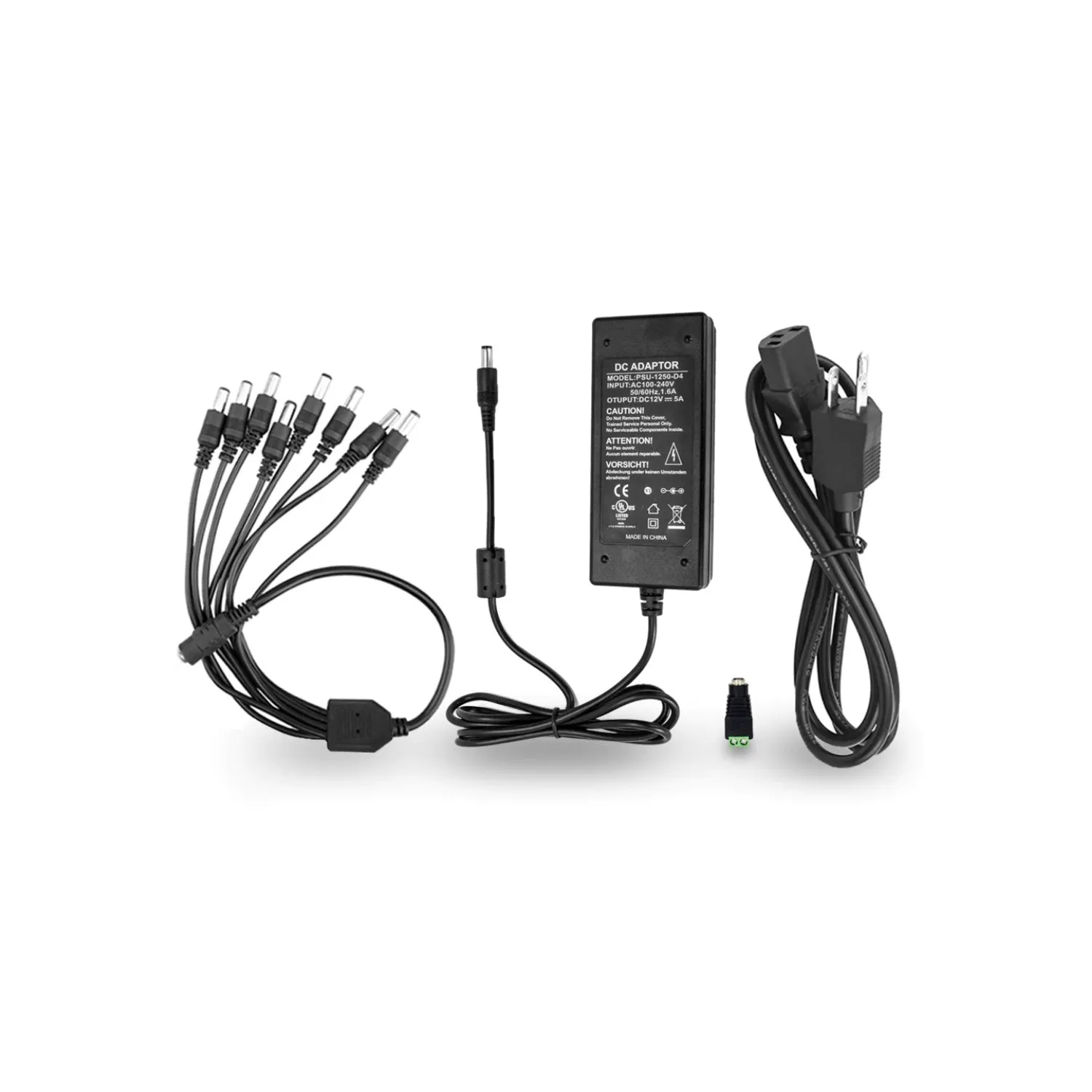 PS-D1208 DC12V 5A power adapter for CCTV camera or LED light UL Listed