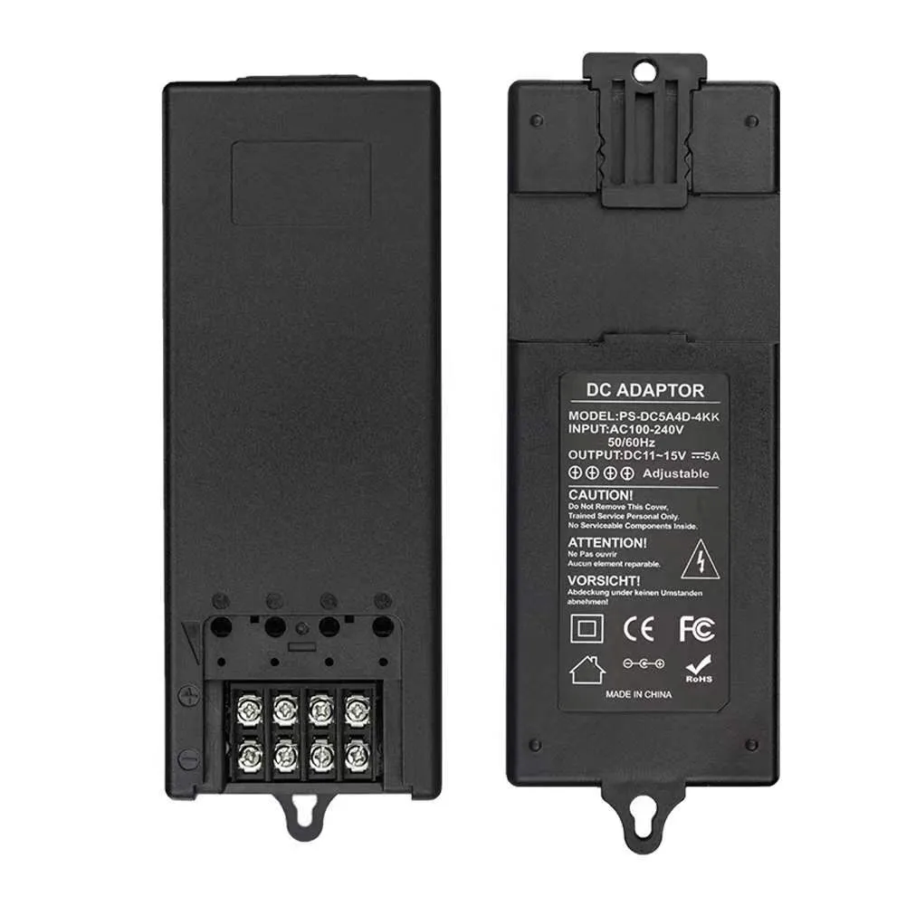 PS-DC5A4D-4KK AC to DC 12V 5A Power adapter for CCTV camera UL Listed