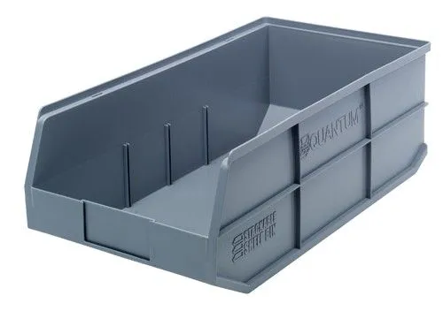 Quantum SSB485 Stackable Shelf Bins, 11" x 20.5" x 7"
