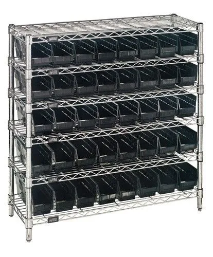 Quantum WR6-36-1236-101CO Wire Shelving System with 6 Shelves, 12" x 36" x 36"