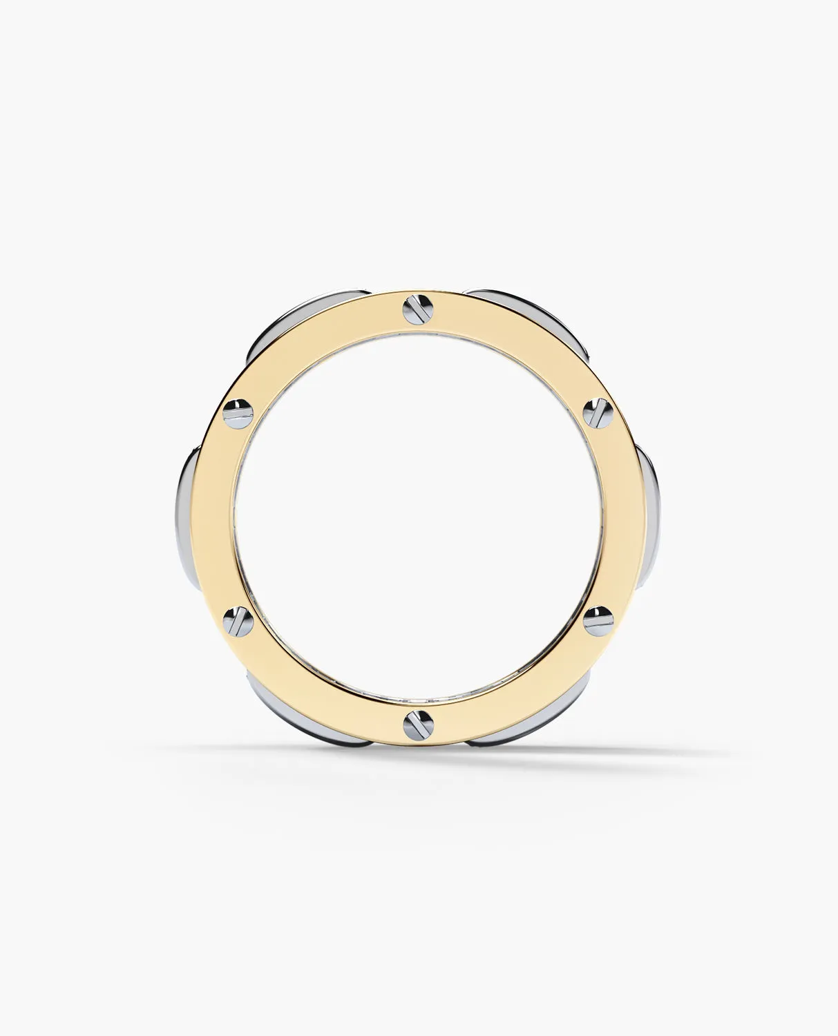 Ready to Ship - BRIGGS Two-Tone Gold Ring with 2.10ct Diamonds - Wide Version