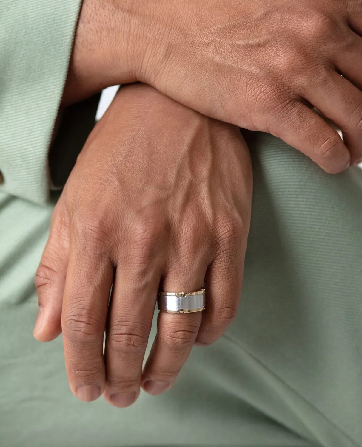 Ready to Ship - CABARRUS Two-Tone Gold Ring - Wide Version