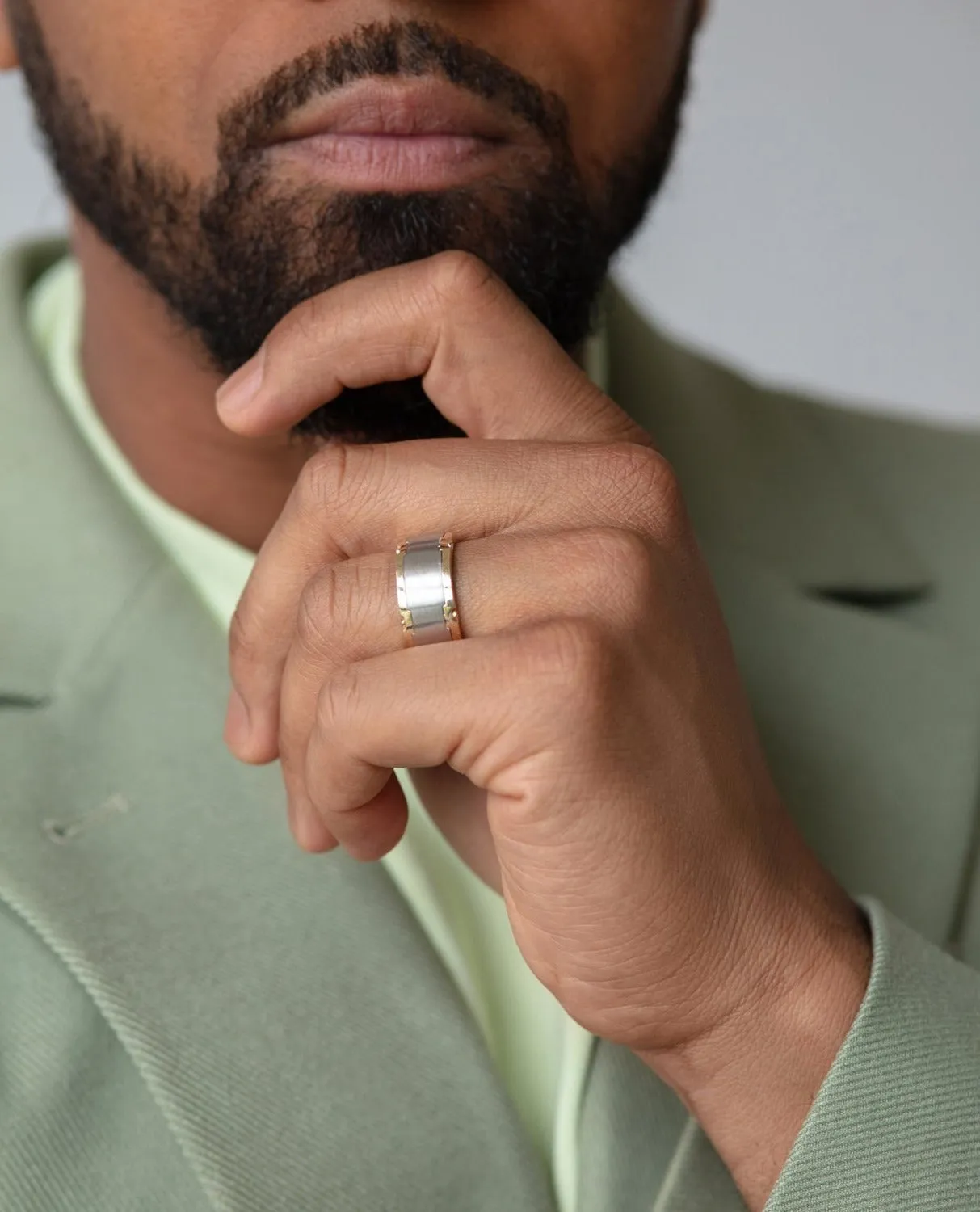 Ready to Ship - CABARRUS Two-Tone Gold Ring - Wide Version