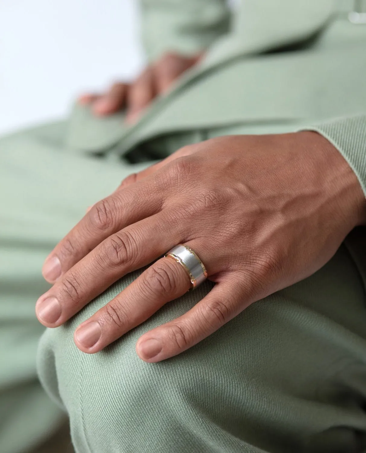 Ready to Ship - CABARRUS Two-Tone Gold Ring - Wide Version