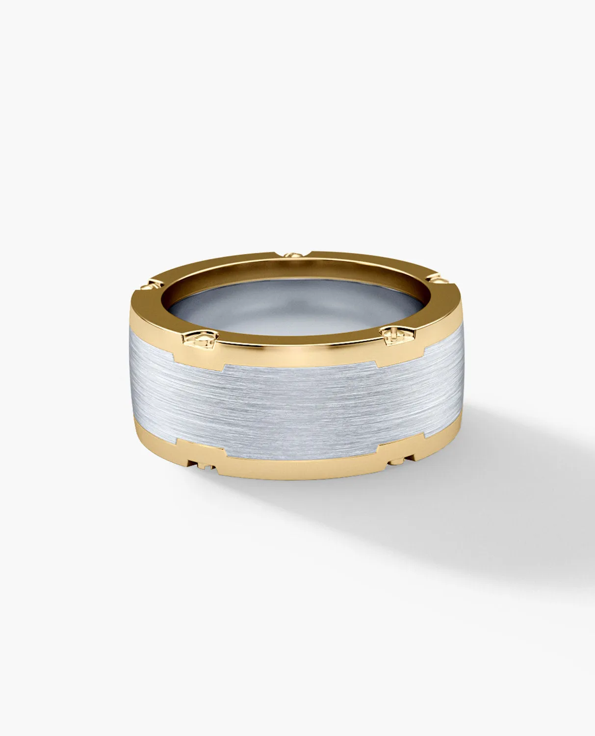 Ready to Ship - CABARRUS Two-Tone Gold Ring - Wide Version