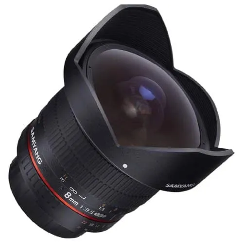 Samyang 8mm F3.5 Fisheye UMC II APS-C Nikon AE Camera Lens