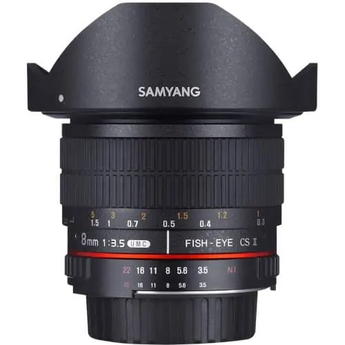 Samyang 8mm F3.5 Fisheye UMC II MFT APS-C Lens