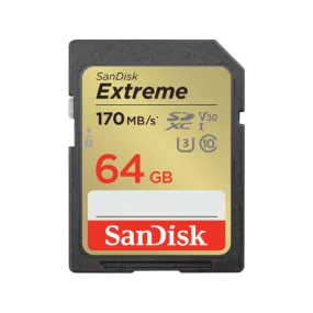 SanDisk Extreme 64GB SDXC UHS-I 170MB/s Memory Card - V30