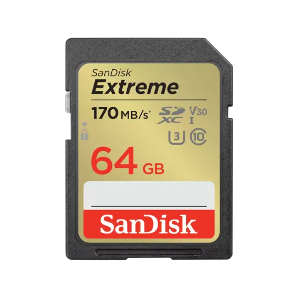 SanDisk Extreme 64GB SDXC UHS-I 170MB/s Memory Card - V30
