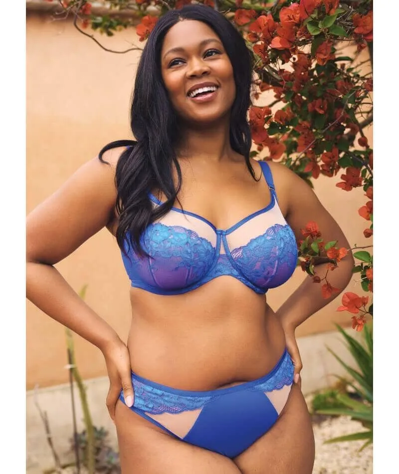 Sculptresse Josephine High Leg Brief - Cobalt / Latte
