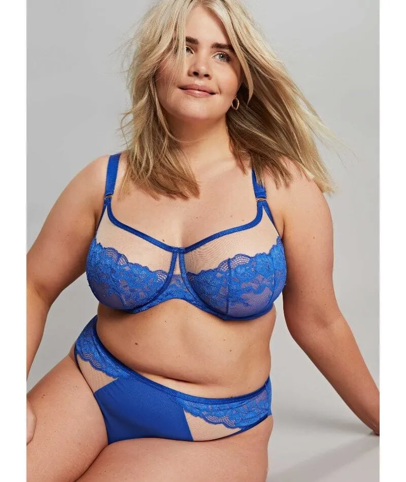 Sculptresse Josephine High Leg Brief - Cobalt / Latte