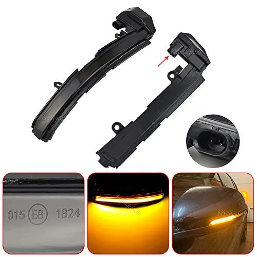 Side Mirror Turn Signal Indicator Dynamic Blinker Light Compatible with Jaguar XE X760 XF X250 X260 XJ X351 F-Type X152 I-Pace XK XKR X150