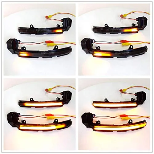 Side Mirror Turn Signal Indicator Dynamic Blinker Light Compatible with Jaguar XE X760 XF X250 X260 XJ X351 F-Type X152 I-Pace XK XKR X150