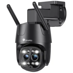 Smart 2K 4MP Indoor/Outdoor Camera Dual Lens and 6X Hybrid Zoom & 5G/2.4GHz wifi