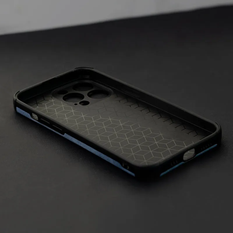 Smoke Grey Suede Finish Luxury iPhone Case