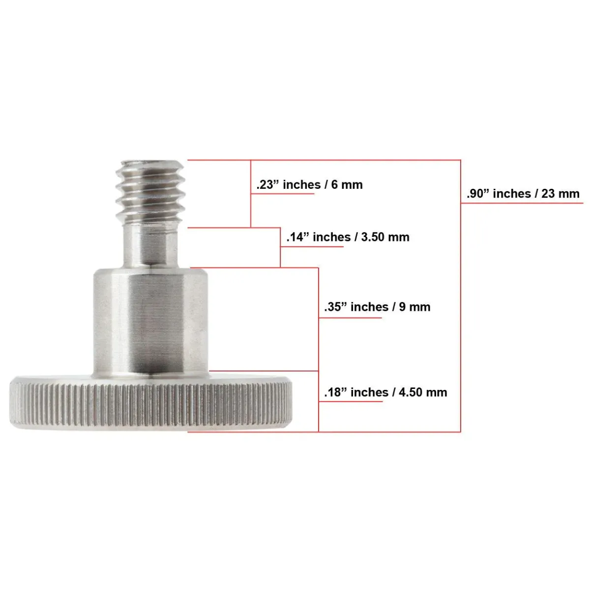 ST 1/4"-20 Captive Thumbscrew for Camera Plate