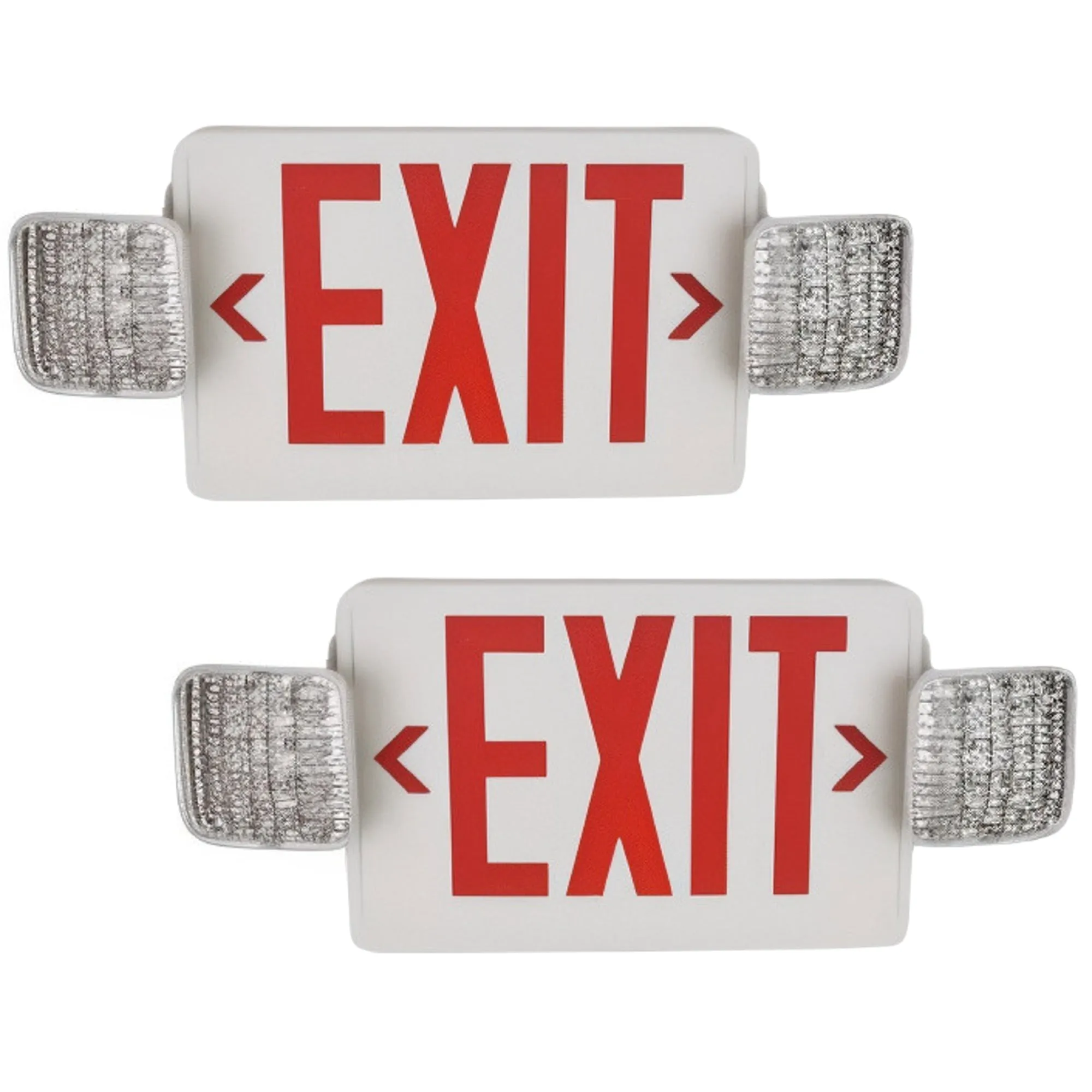 TCP LED Universal Combo Emergency Exit Sign with Battery Backup, UL Listed, Red/Green Letters, Remote Capable, 120-277V, 90-Minute Emergency Lighting, Commercial Emergency Lighting, Single & Multi-Pack Options