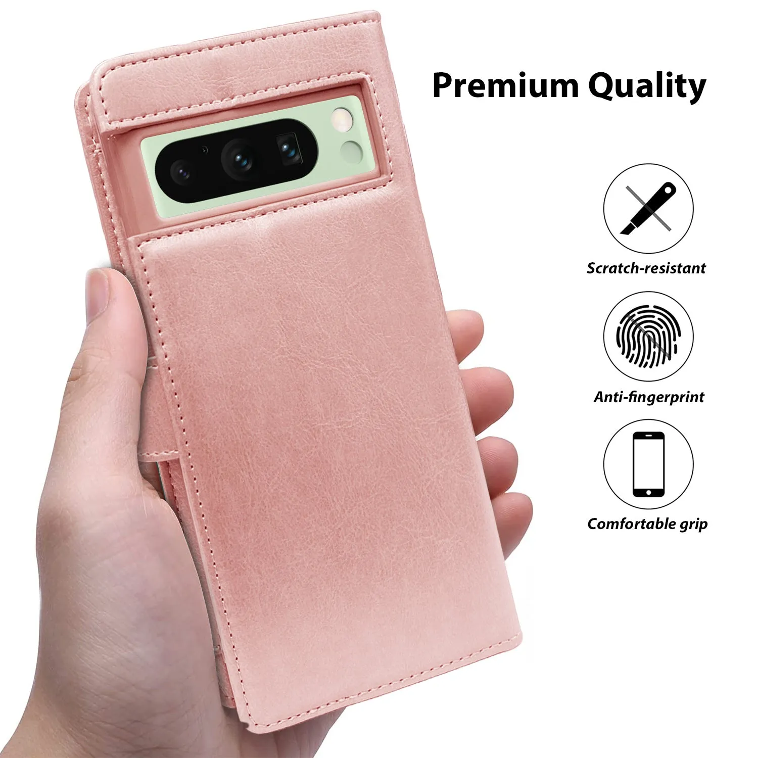 Tough On Google Pixel 8 Pro Case Flip Leather Case