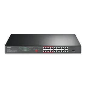 TP-Link 16-Port 10/100 Mbps   2-Port Gigabit Rackmount PoE Switch with 16-Port PoE 
