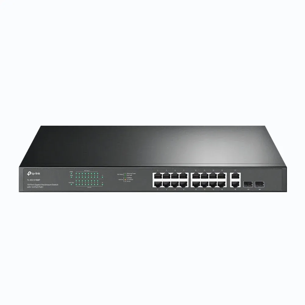 TP-Link 18-Port Gigabit Rackmount Switch with 16 PoE 