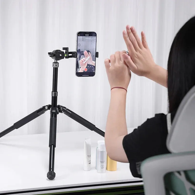 Ulanzi MT-63 Portable Camera Tripod Monopod with 360° Panoramic Head, Built-In Phone Clip, Horizontal, Vertical, and Center Shaft Inverted Shooting Mode, 26cm to 150cm Adjustable Height for Smartphone, DSLR, SLR, Mirrorless | T028GBB1