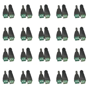 US 20-40 Pairs Female Male 12V DC Power Connector 5.5x 2.1mm Socket Jack Plug