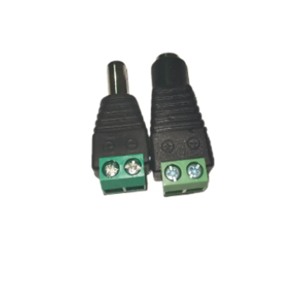 US 20-40 Pairs Female Male 12V DC Power Connector 5.5x 2.1mm Socket Jack Plug