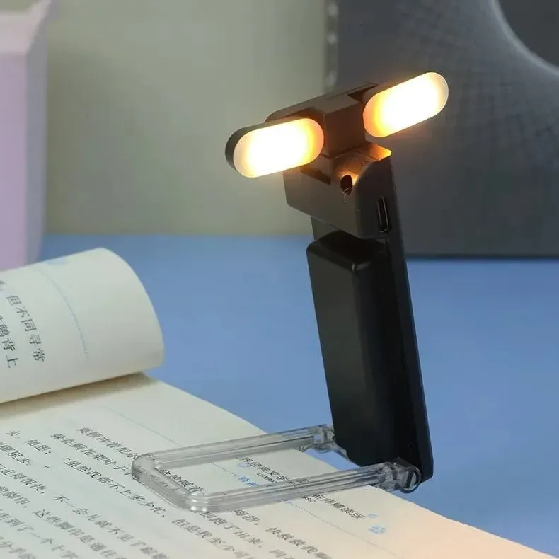 USB Rechargeable Reading Light – Portable LED Clip-On Bookmark for Comfortable Night Reading in Bed