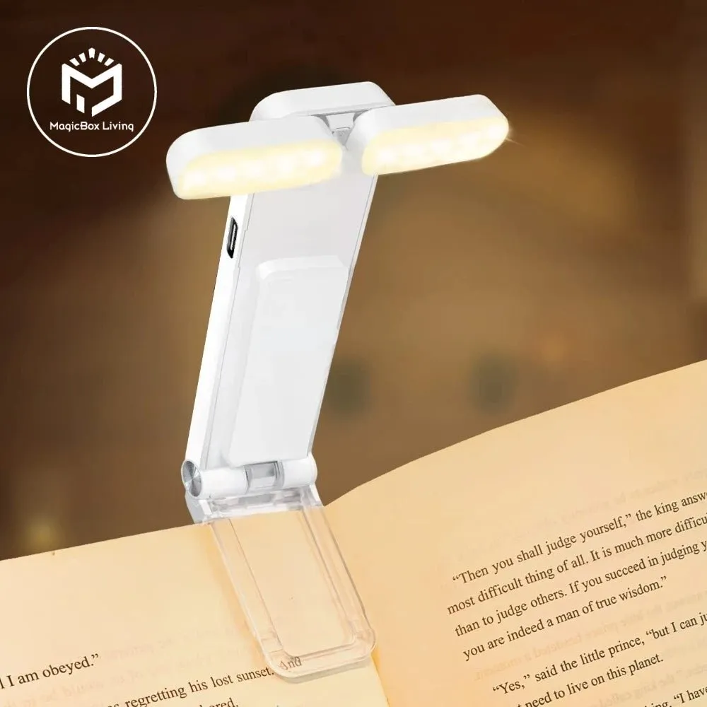USB Rechargeable Reading Light – Portable LED Clip-On Bookmark for Comfortable Night Reading in Bed
