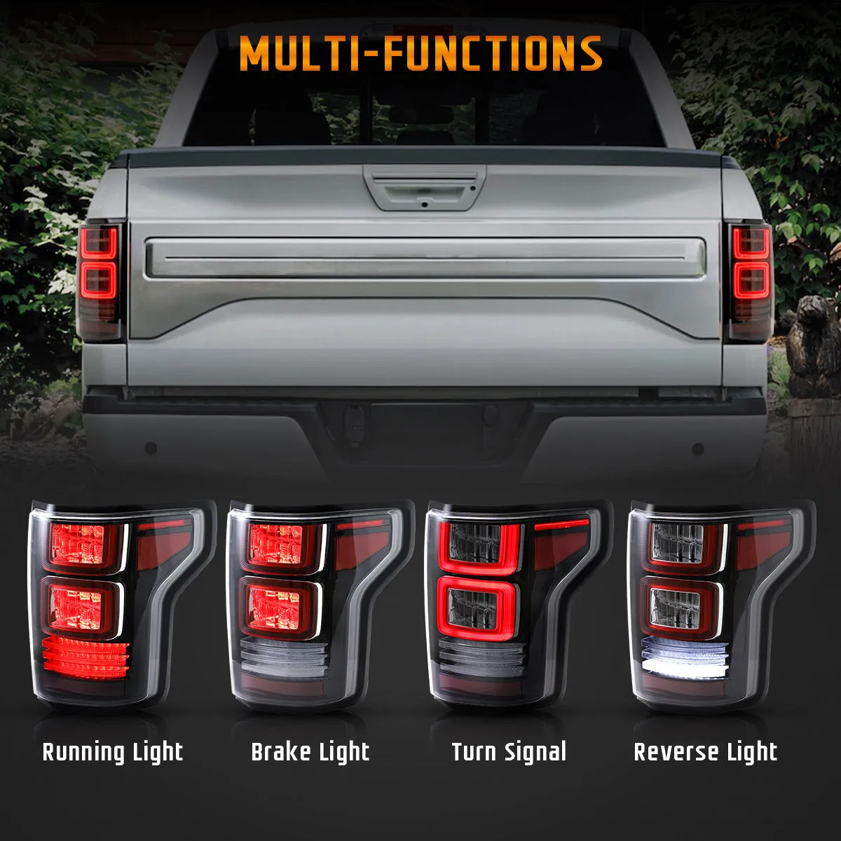 VLAND LED Headlights and Tail Lights For Ford F150 13th Gen Pickup 2015-2017 / F150 SVT RAPTOR 2016-2021