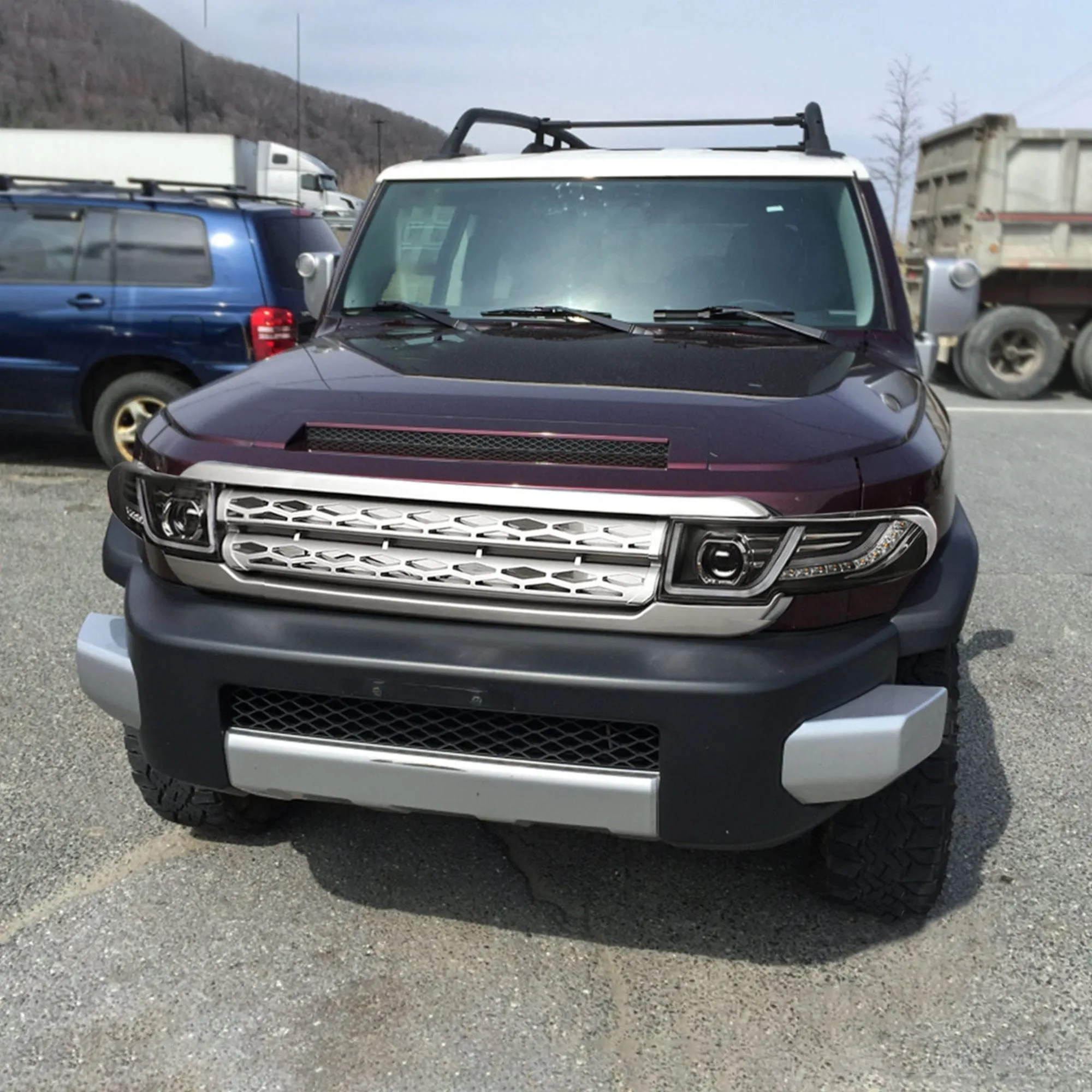 VLAND LED Headlights With Grille and Taillights with Bulbs For Toyota Fj Cruiser 2007-2023