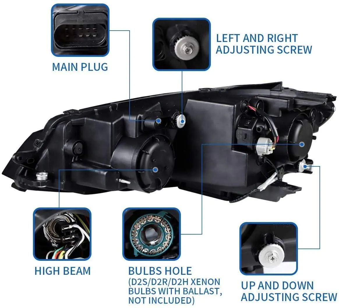 VLAND LED Projector Headlights For Volkswagen Golf MK7.5 2017-2020 (Europe is 2017-2020)