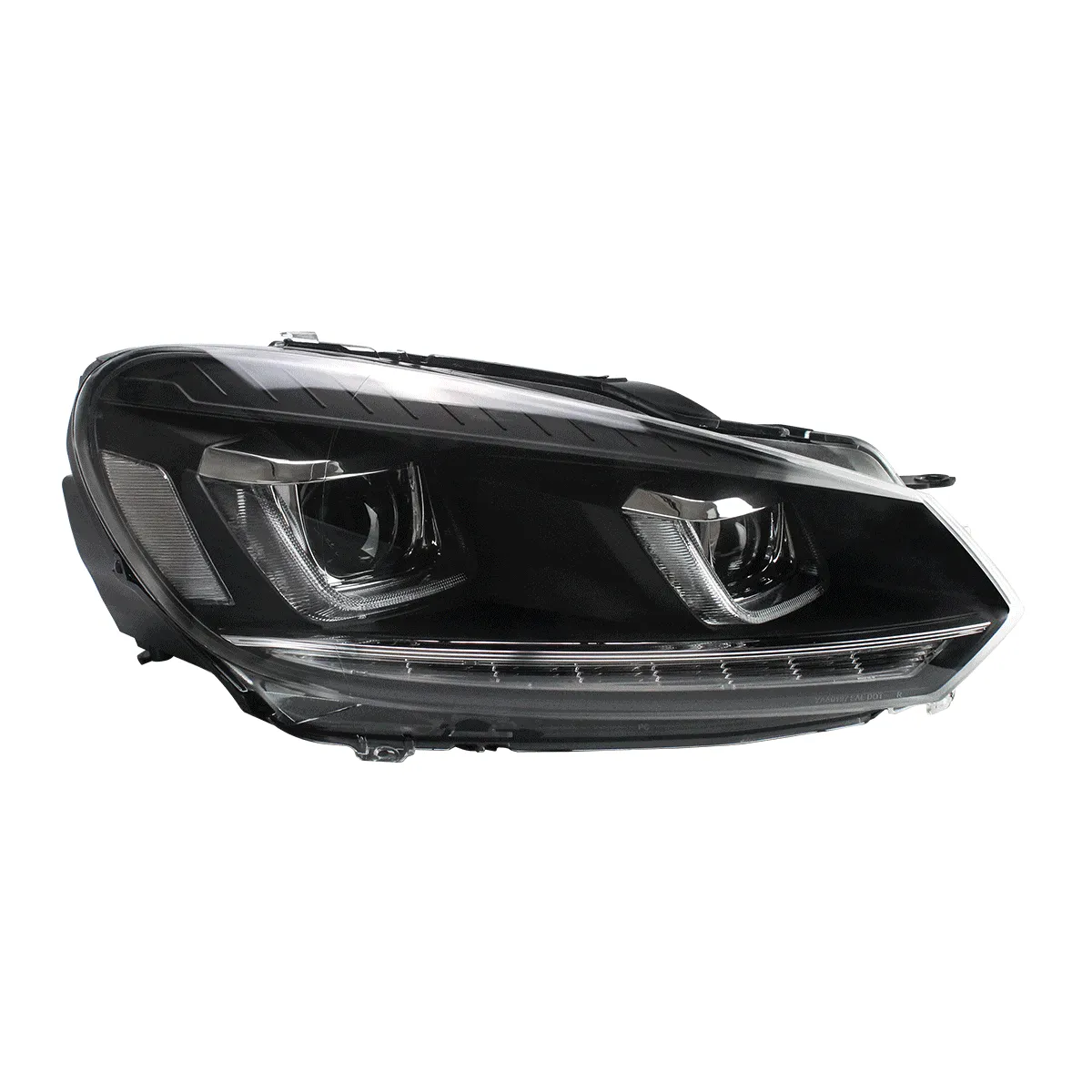 VLAND LED Projector Headlights Red Demon Eyes For Volkswagen VW Golf Mk6 2008-2014 (TSI TDI GTD LPG) [E-MARK]