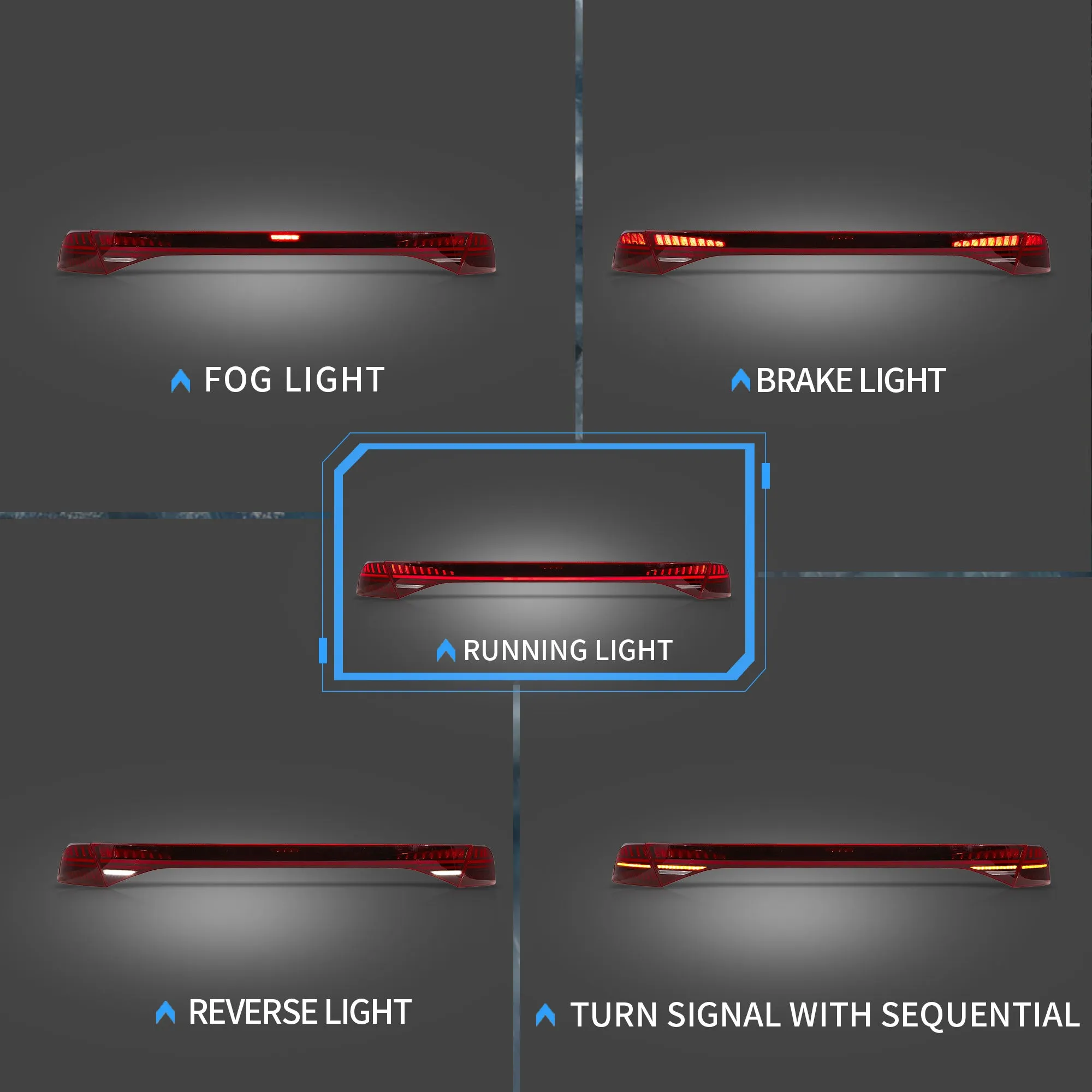 VLAND LED Tail Lights For Honda Accord 11th Gen 2023 2024