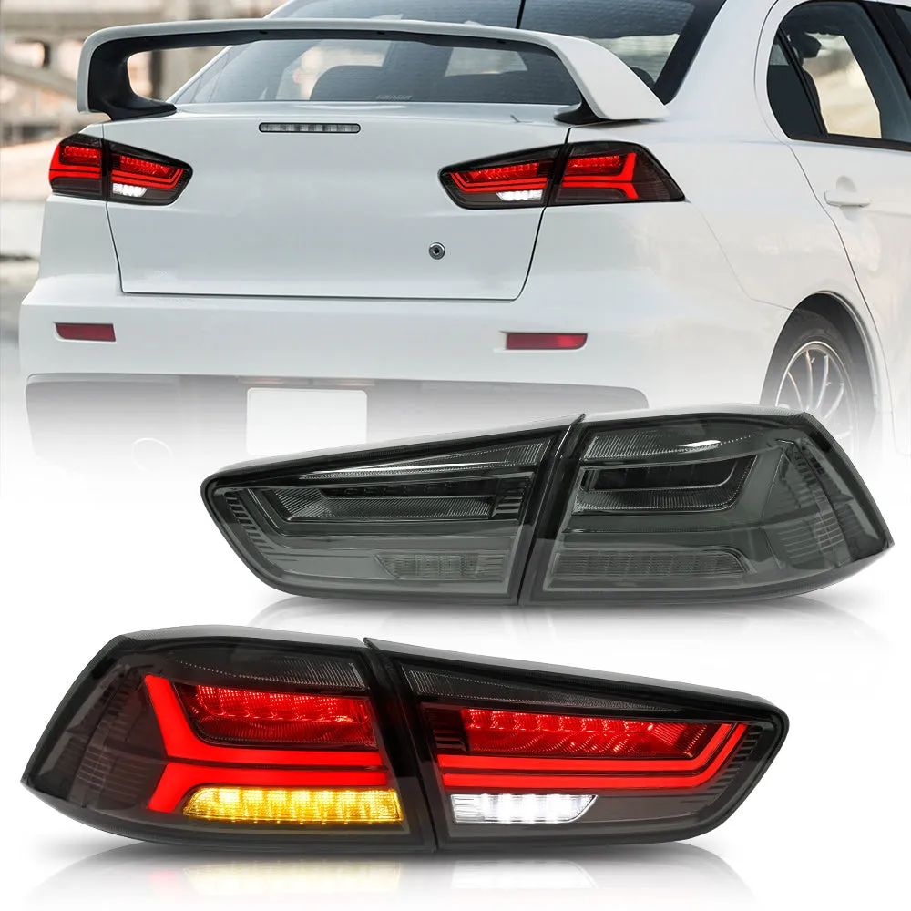 VLAND LED Tail Lights For Mitsubishi Lancer EVO X 2008-2018 With Sequential Indicators