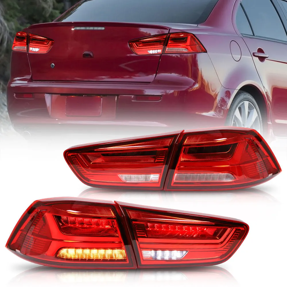 VLAND LED Tail Lights For Mitsubishi Lancer EVO X 2008-2018 With Sequential Indicators