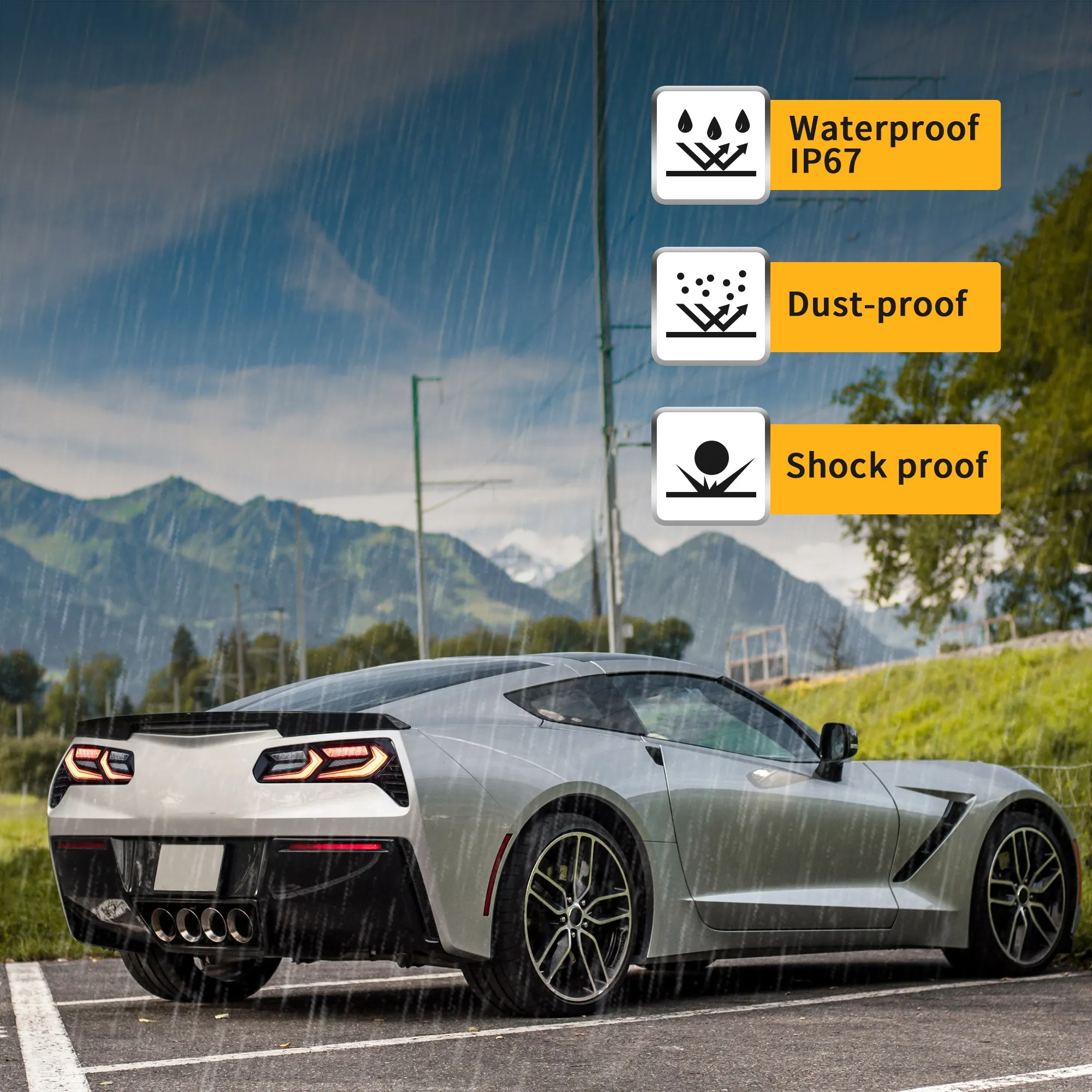 VLAND LED Taillights For Chevrolet Corvette C7 2014-2019 [DOT.]