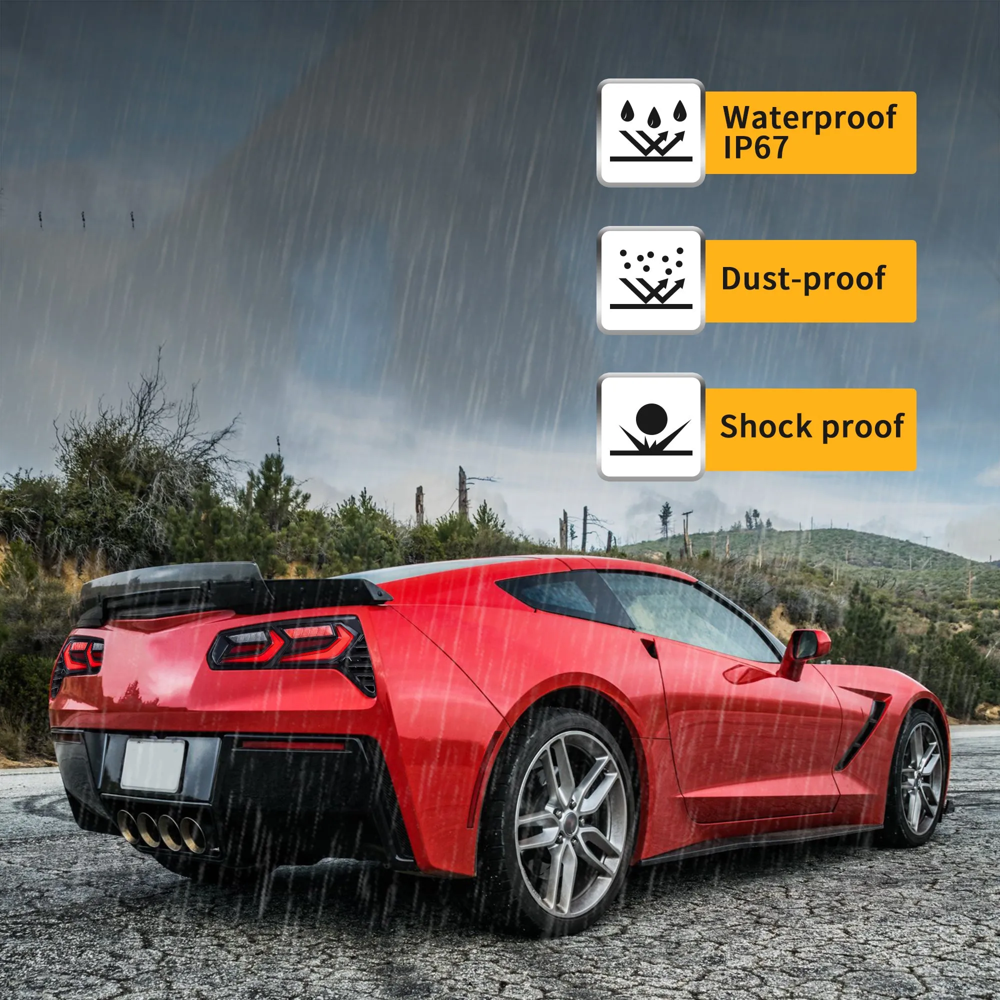 VLAND LED Taillights For Chevrolet Corvette C7 2014-2019 [DOT.]